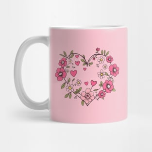 Floral Heart Mug